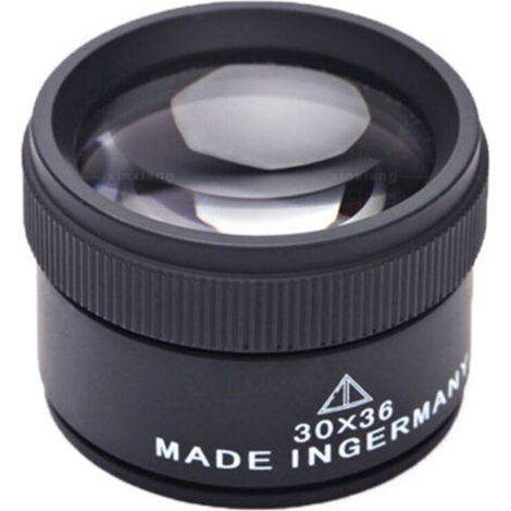 30X Loupe de Bijoux,Métal Portable Grossissement Optique,Loupe de Poche pour Pièces de Monnaie Timbres Bijoux Montre (1/5)