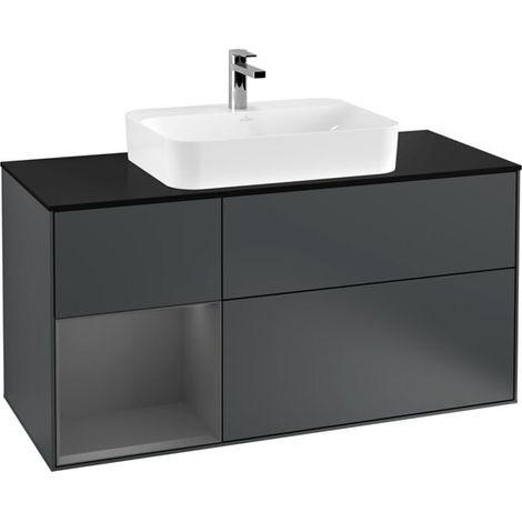 Villeroy & Boch F412GKHG Armoire sous lavabo Finion F41 (1/2)
