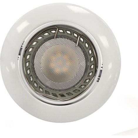 GU10 Empotrable LED redondo basculante blanco 6W