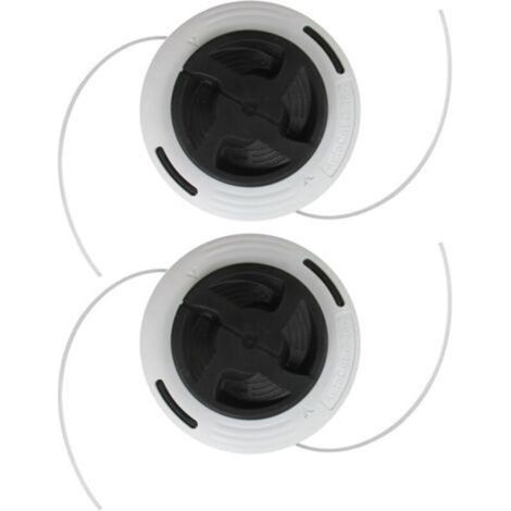 Coppia di testine per decespugliatore a doppio filo C26-2 per Stihl FS55 FS56 FS70 FS80 FS85 FS89 FS90 FS94 FS100 FS120 FS130 FS240 FS250 FS260R FR130 FR410 FR460 FS-KM. M FSA900 Decespugliatore (1/5)