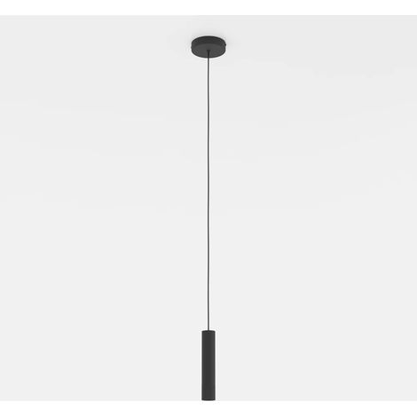 Lampadario A Sospensione Moderno Almudaina Acciaio Nero 1 Luce Led 5W 480Lm