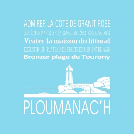 Tableau sur toile Ploumanac'h 30x30 cm - Impression sur Toile Murale Décorative - Image imprimée en HD sur Toile - Toile sur Châssis en Bois FSC - Fabriqué en France (1/4)