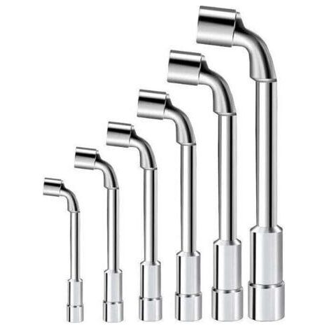 Pair ZVD-6 pièces clés à pipe débouchées en L 7/8/9/10/11/12 mm pour réparations, canalisations, entretien de vélos et de voitures (1/4)