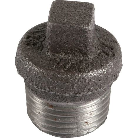 Bouchon fonte noire à collerette à visser - M 2' - N° 290