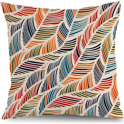 Housse de coussin floral été, décoration intérieur extérieur,45×45cm (1/5)