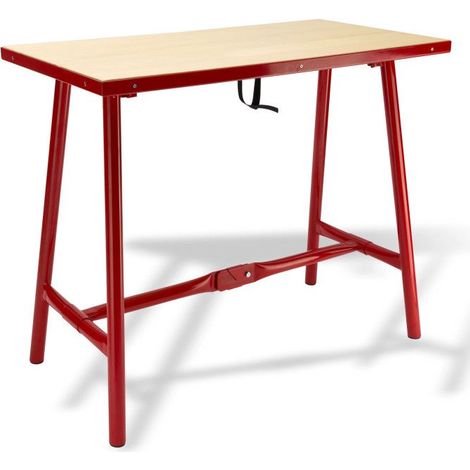 Dema – Établi modulable pliant 100 x 50 cm – Plan de travail en contreplaqué – Charge maximale 120 kg – Hauteur de travail 855 mm