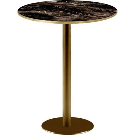 Mange-debout rond Ø 60 cm Rome bistrot marbre veiné glossy