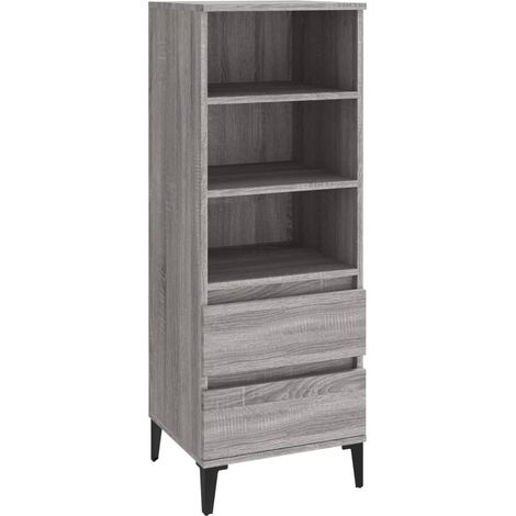 Maison Exclusive - Credenza Grigio Sonoma 40x36x110 cm in Legno Multistrato