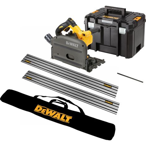 Dewalt DCS520NT 54v XR FLEXVOLT Cordless Plunge Saw - Bare Tool + 2 Guide Rails