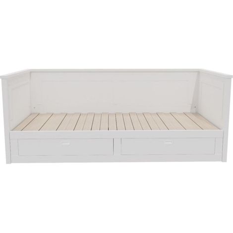 Diván extensible sin colchón blanco 160x200cm
