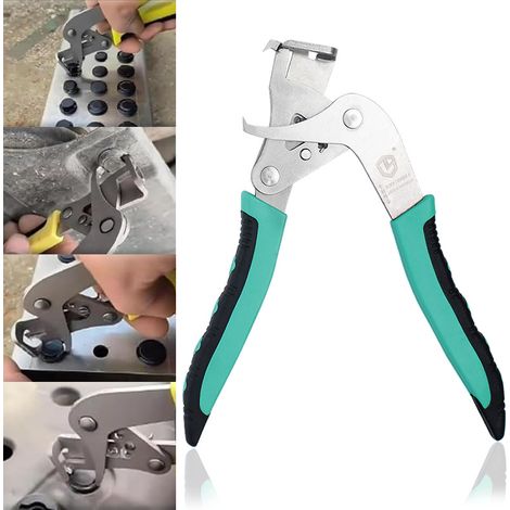Pince de démontage des clips de panneaux de porte de voiture bleue et noire, compacte, portable, épaissie pour un retrait rapide.