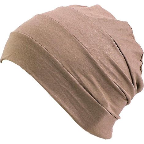 Bequeme Chemo-Haube, Nachtmütze, Anti-Krebs-Haube, Mütze zum Tragen unter einem Hut – Camel