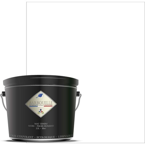 Peinture acrylique mat murs et plafonds 2,5L Blanc Titanium (1/3)