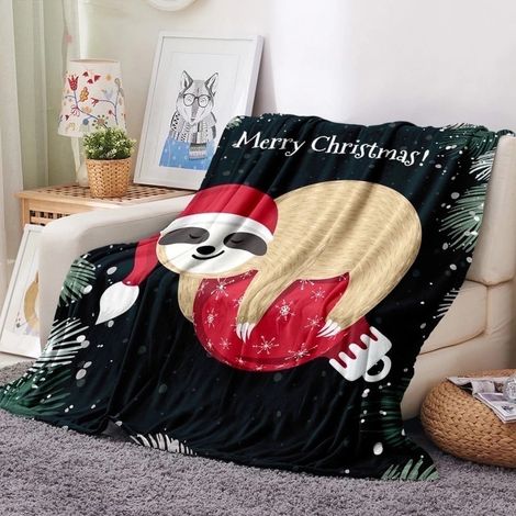Couverture De Noël - Couverture Hugging En Polyester Microfibre 100 X 77 Cm - Pour Canapé Lit Chaise Extérieur - 1 Pièce (1/3)