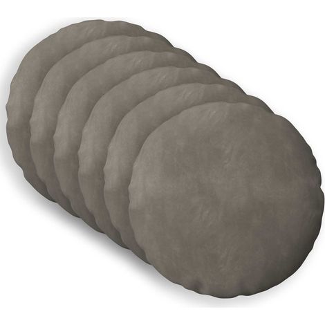 vidaXL Funda de almohada 6 pcs HEERLEN Gris Claro Ø 30 cm Terciopelo (1/2)