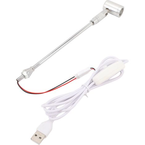 Mini spot LED USB en alliage d'aluminium orientable 180° basse consommation durable pour art bijoux peinture lumière naturelle (1/5)
