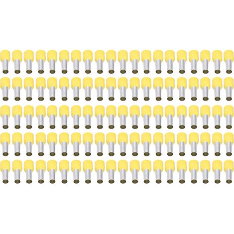 100PCS Manchons de Câble PVC Isolés Cuivre, Connecteurs à Sertir Ronds pour Fil 8AWG, E10‑18 (1/5)