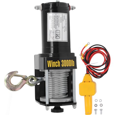 Decdeal Electric Winch Kit 24V mit abgelegenem Stahlkabel Mini -Halterung 3000 lbs für ATV UTV -Zubehör