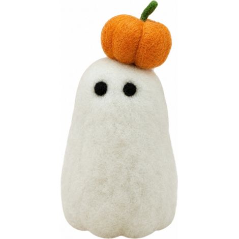 Petit fantôme décoratif pour Halloween, ornement en feutrine pour sapin, figurine miniature pour extérieur (1/5)