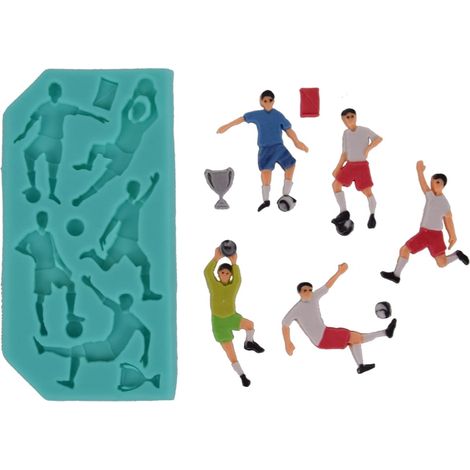 Jugadores de fútbol con forma de silicona