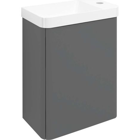 Sapho Zorba - Mobile lavabo, 39x22x50 cm, 1 anta S/D, carina LT113-4141 (1/5)