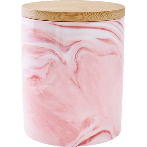 1 Pot à friandises, céramique, couvercle bois, rangement alimentaire, cuisine (1/5)