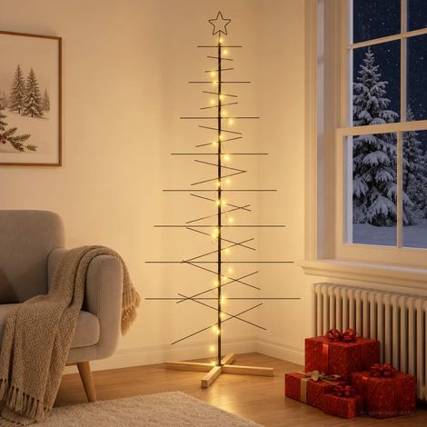 vidaXL Árbol de Navidad de metal con soporte KUOPIO 210 cm (1/5)