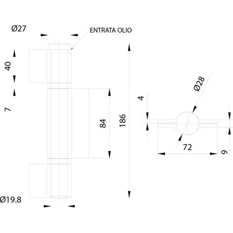 Cernierona a 3 Ali Chiuse Art 180 Comunello 4 Pezzi 475 mm