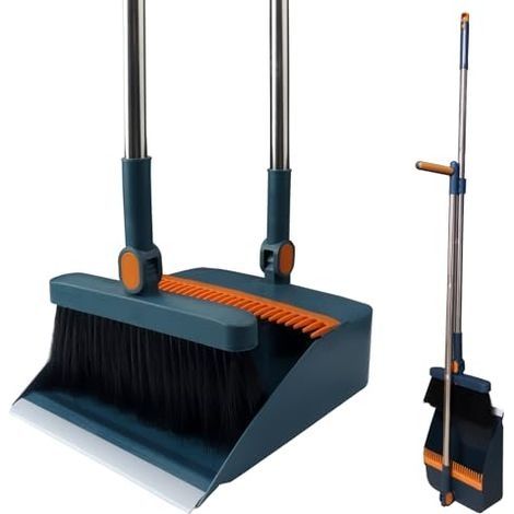 Roellgs Kit de Nettoyage de la Maison et de Balayage - Balai et Pelle avec Un Long Manche (1/5)