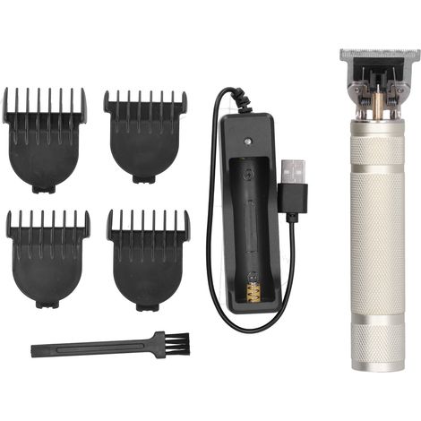 Tondeuse à Cheveux Professionnelle Rechargeable pour Barbier - Lame T en Or (1/5)