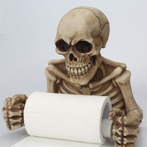 Porte-rouleau de papier toilette WC Crâne Halloween