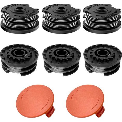 Trimmerfadenspule – 165 mm – Kompatibel mit Bosch Art 24, Art 27, Art 30, Art 30-36 Li – 6er-Pack Spulen + 2 Spulenkappen (1/5)