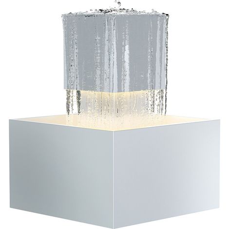 Fontana per esterni con LED H.65 cm in Acciaio inox Argento - CARDINA (1/2)