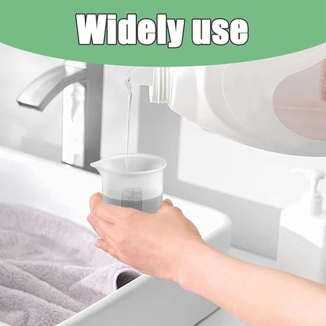 Verre Doseur Plastique, Pichet Doseur Cuisine, Pichet Plastique, Verre Mesureur avec Graduation pour Liquide et Lessive, aux Détergents, à la Pâtisserie et à la Cuisine (1/4)
