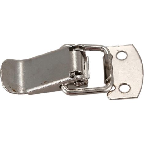 Loquet à bascule en métal argenté, boucle droite 1,6-- (1/5)