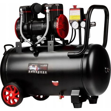 50-Liter-leise, ölfreie Kompressoranlage, 2 Kolben, 2 Pumpen, 230-V-Kompressor (1/5)