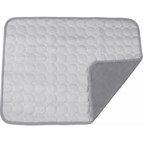 Tapis Rafraîchissant pour Chien, Coussin Respirant Antidérapant pour Animal, Gris Clair (1/5)