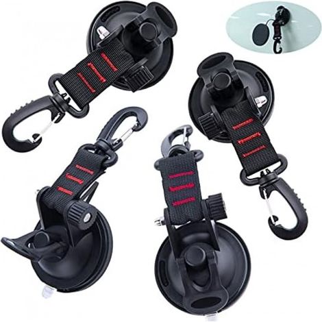 Filiyano-Ancrage à ventouse - Crochets, crochet de fixation pour voiture, bâche de camping, crochet de suspension pour tente - Ventouse (1/4)