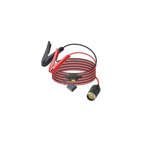 Cavo di prolunga con adattatore femmina per presa accendisigari da 12V/24V per batteria auto con fusibile da 20A - 1,8 m (1/4)