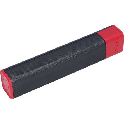 Barre de son sans fil avec éclairage RGB multicolore, Bluetooth, double impédance 4 Ω, 5 W, 20 Hz – 20 kHz, idéale pour les réunions à la maison et les pique-niques en extérieur (rouge). (1/5)