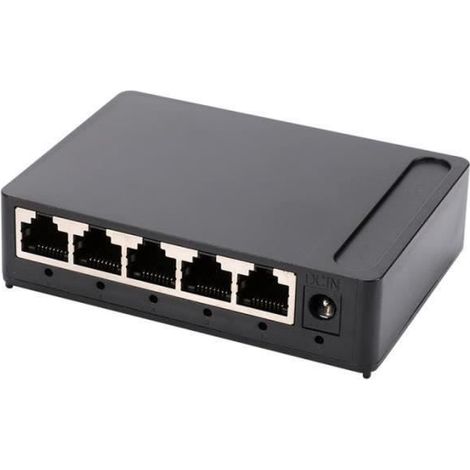 Switche Et Hub Reseau -Switch Ethernet 5 Ports Gigabit Boitier Hub RJ45 a Coque Plastique 10-100-1008M