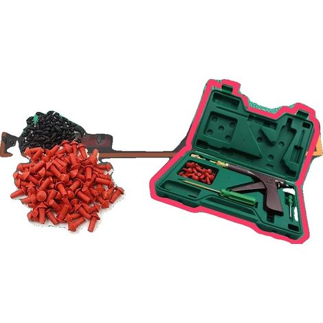 Pistola de reparación de neumáticos de alta calidad, fabricada en caucho y metal, de 20 cm de largo y 2 cm de diámetro de boquilla, apta para neumáticos de motocicletas y automóviles, con diseño de re (1/5)