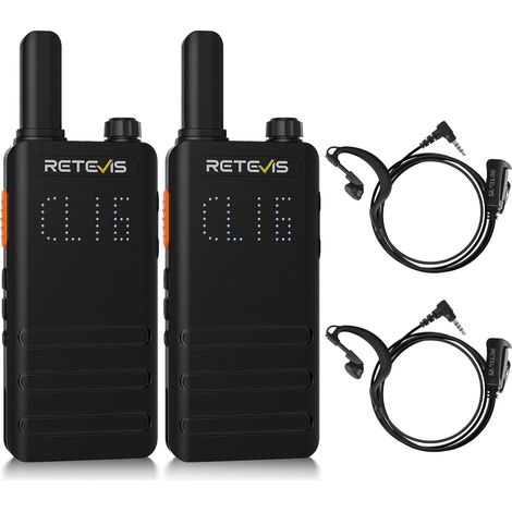 Talkie Walkie, Nouvelle Version du RT622P 2.0, Radio Bidirectionnelle Ultra-Fine avec Ecran, 1620mAh, VOX, Professionnel Talkie Walkie Longue Portéepour Camping, Famille (2 Pcs, Noir) (1/5)