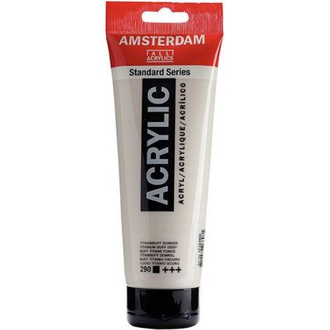 Tube peinture acrylique - Buff titane foncé - 250 ml - Amsterdam Royal Talens (1/2)