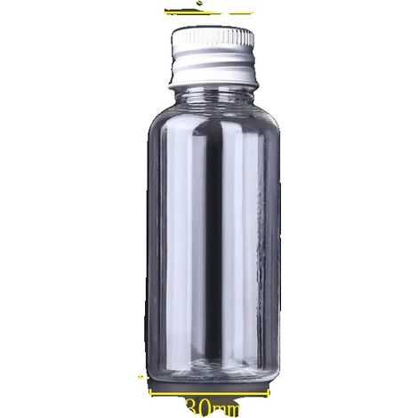 Juego de mini botellas de plástico, material ecológico, diseño a prueba de fugas, 30 ml x 10 unidades, tapa de aluminio dorado. (1/2)