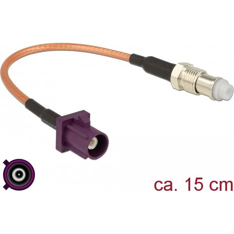 Delock Cable de antena de macho FAKRA D  hembra FME RG-316 15 cm