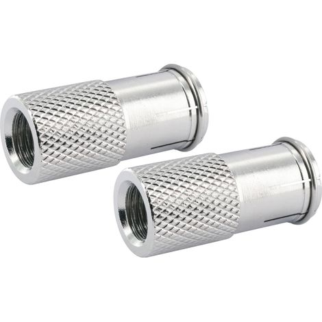 Schwaiger F Quick Stecker FSQ7002 531 2x F Aufdrehstecker für Kabel mit 7mm Durchmesser F-Stecker