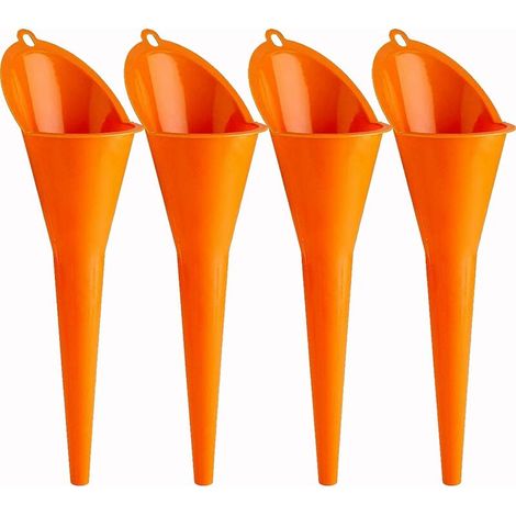 Entonnoir long 4 Pack entonnoir à huile moteur à essence additif moto ferme agricole utilisation pratique