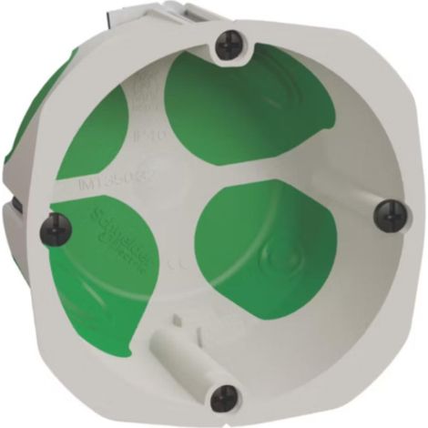Schneider Electric – Boîtier de protection étanche IP44 1 poste – Ø67mm profondeur 47mm – Montage encastré pour environnements humides