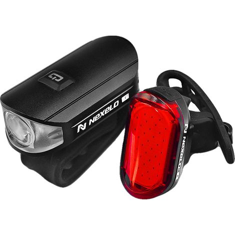 LED-Fahrradbeleuchtungsset, vorne und hinten, wiederaufladbar, nexelo L177000NEX (1/3)